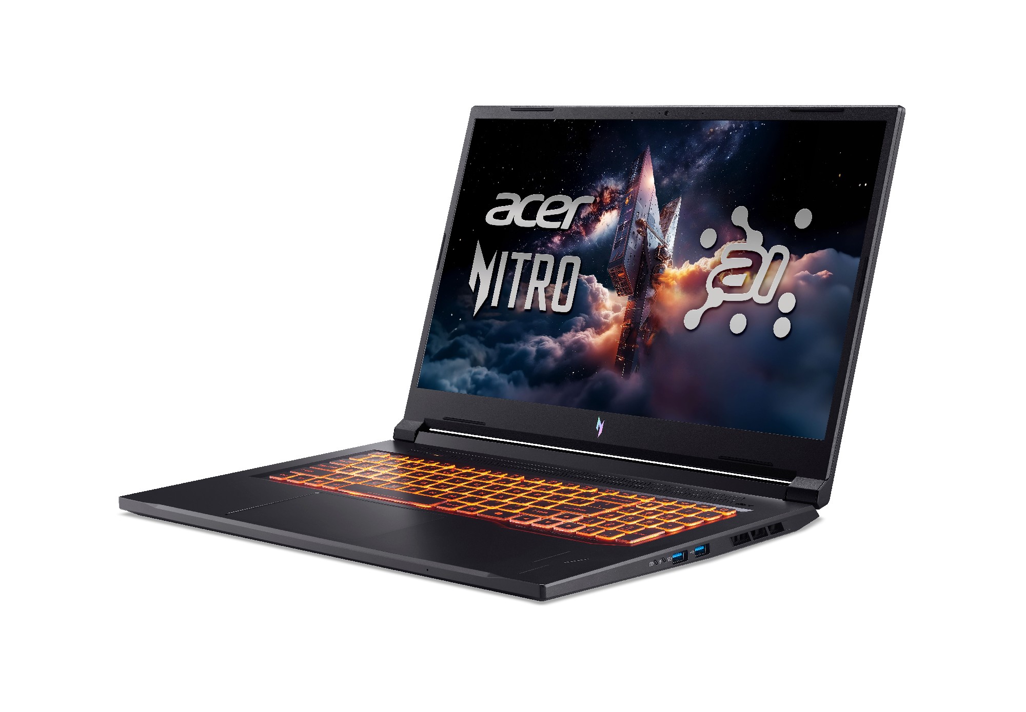 Laptop 17.3” ACER Nitro V 17 AI ANV17-41/ 144Hz/ AMD Ryzen 7 260 AI/ 16GB/ 1TB SSD/ RTX 5060/ Obsidian Black photo 3