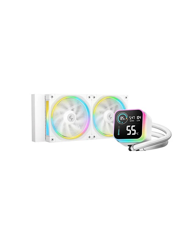 Sistem de racire lichid DEEPCOOL LQ240 WH/ Universal/ 280W/ <38.71dBA/ 72.04 CFM photo 1 Sistem de racire lichid DEEPCOOL LQ240 WH/ Universal/ 280W/ <38.71dBA/ 72.04 CFM photo 1