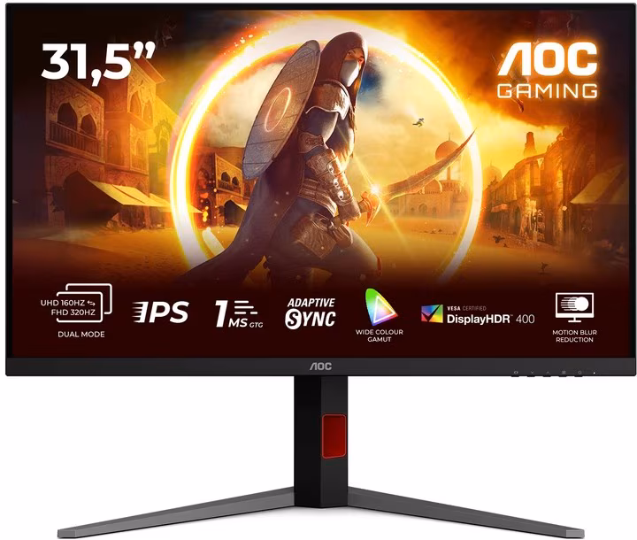 31.5” Monitor Gaming AOC U32G4U / 4K/ 0.5ms/ 320Hz/ Black