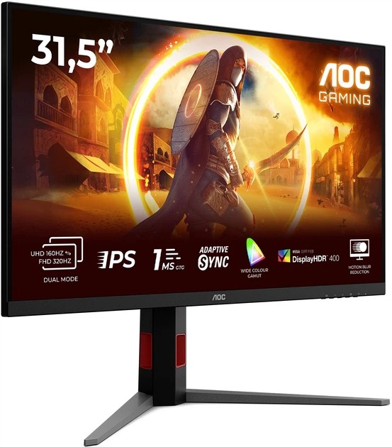 31.5” Monitor Gaming AOC U32G4U / 4K/ 0.5ms/ 320Hz/ Black photo 2