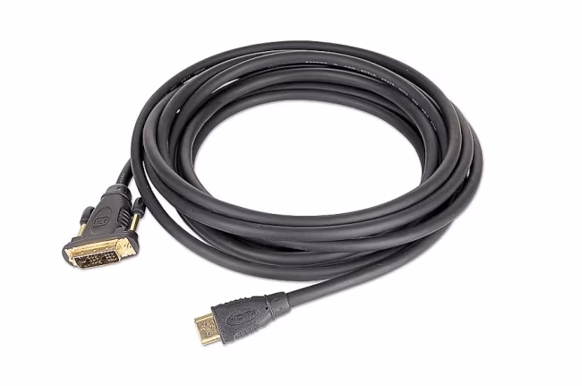 Cable HDMI-DVI - 3m - Cablexpert - CC-HDMI-DVI-10, 3m, HDMI to DVI 18+1pin single link,  male-male, Black cable with gold-plated connectors, Bulk 