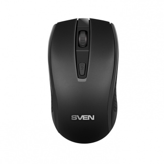 SVEN RX-220W Wireless, Optical Mouse, 2.4GHz, Nano Receiver, 800/1200/1600 dpi, USB, Black photo 1