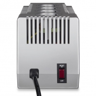 SVEN VR-F1500, 500W, Automatic Voltage Regulator, 4x Schuko outlets, Input voltage: 180-285V, Output voltage: 230V ± 10%, input and output voltage digital indicator on the front panel, Power supply delay function, metal body, Black thumbnav 4