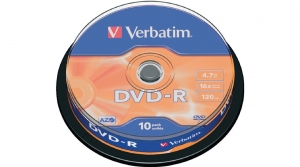 Verbatim DataLifePlus DVD-R AZO 4.7GB 16X MATT SILVER SURFAC - Spindle 10pcs. thumbnav 1