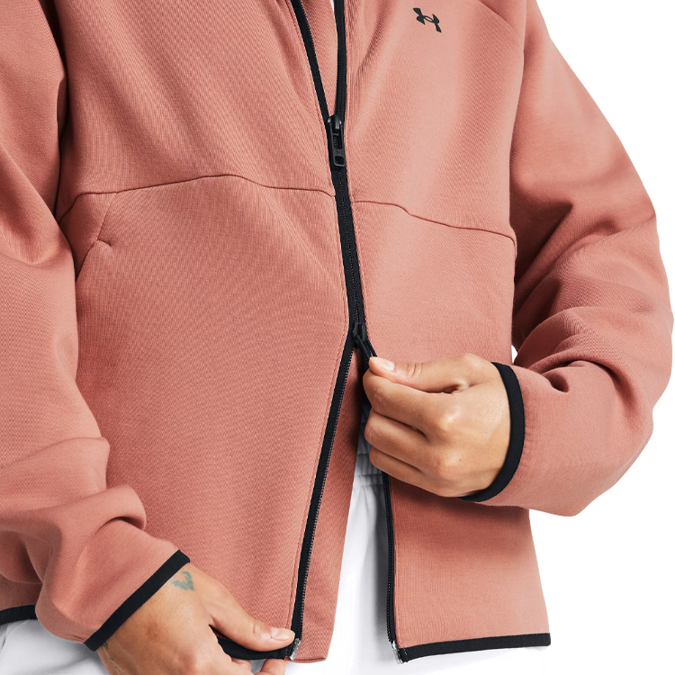 Hanorac Under Armour Unstoppable Flc FZ L Roz Femei photo 3