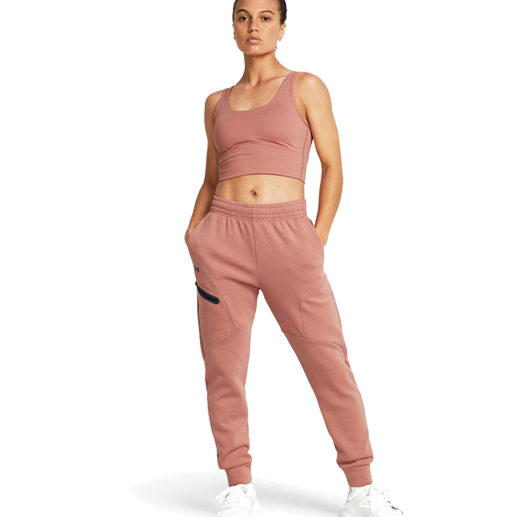 Pantaloni Under Armour Unstoppable Flc Jogger L Roz Femei photo 3