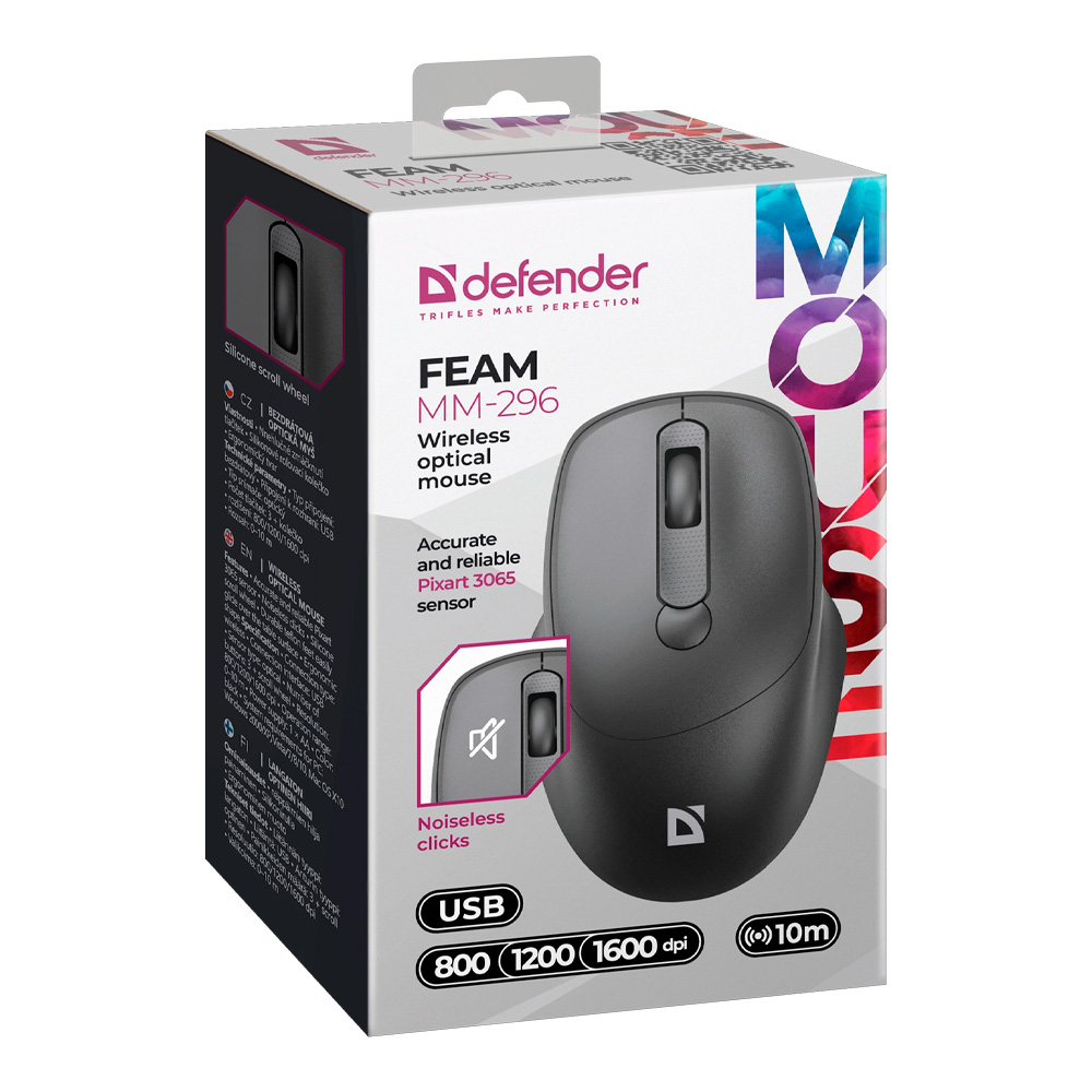 Mouse fara fir Defender Feam MM-296 Negru photo 4