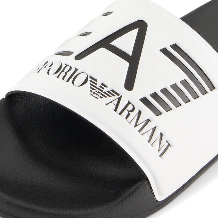 Slapi EA7 EMPORIO ARMANI WATER SPORTS VISIBILITY SLIPPE pt Barbati / 41 / Negru-alb photo 3