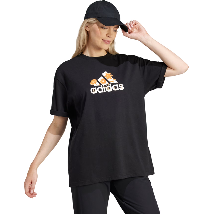 Tricou Adidas W FLWR BOS GT XS Negru Femei photo 3
