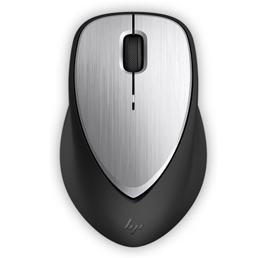 HP Envy Rechargeable Mouse 500, Laser Sensor, 1600 dpi, Rubber Grips and Aluminum Finish, Quick Recharge with Micro-USB.