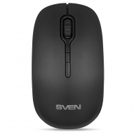 SVEN RX-510SW Wireless, Optical Mouse, 2.4GHz, Nano Receiver, 800/1200/1600dpi, 3+1(scroll wheel) Silent buttons, Switching DPI modes, Rubber scroll wheel, Black thumbnav 1