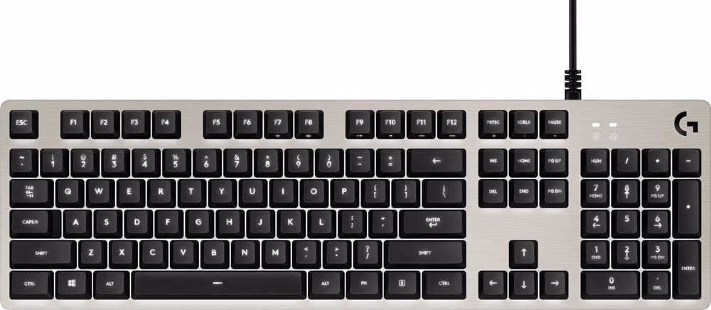 Logitech Mechanical Gaming Keyboard G413 WHITE, Backlighting RED LED, Romer G, USB 