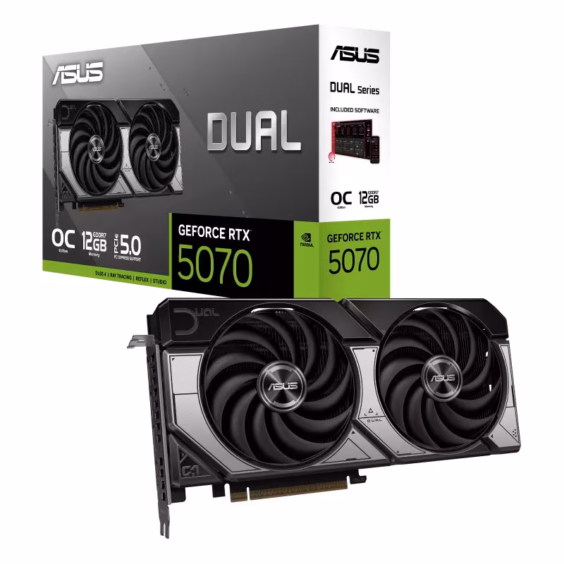Placa video ASUS Dual GeForce RTX 5070 OC Edition / 12GB / GDDR7 / 192bit
