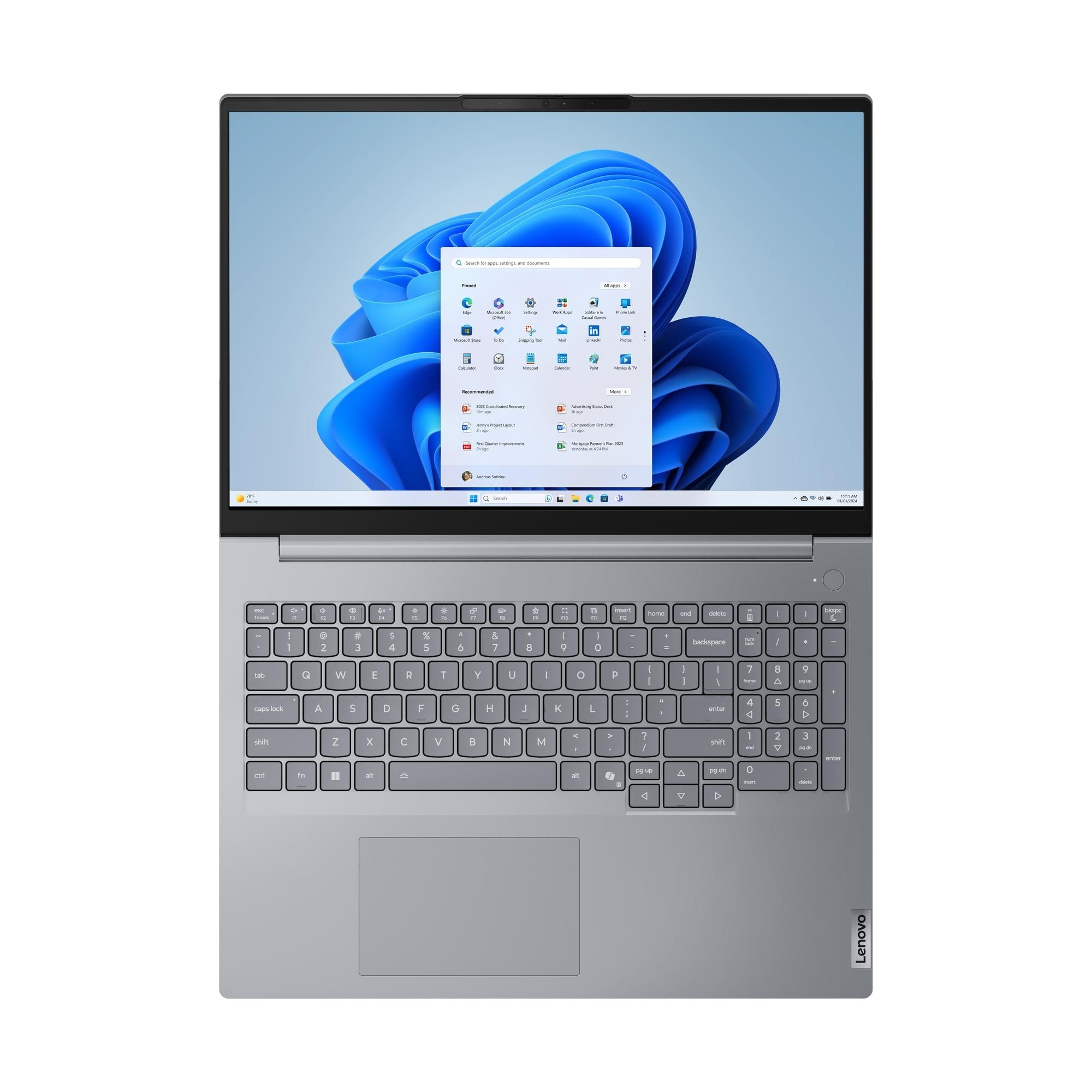 Ноутбук 16” Lenovo ThinkBook 16 G9 IRL/ WUXGA/ Intel Core 5 210H/ 16GB/ 512GB SSD/ Arctic Grey photo 4