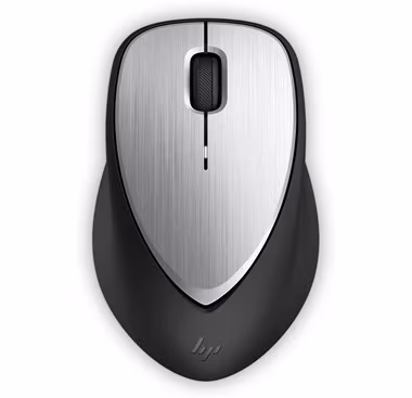 HP Envy Rechargeable Wireless Mouse 500, Laser Sensor, 1600 dpi, Rubber Grips and Aluminum Finish, Quick Recharge with Micro-USB.
