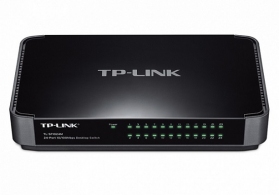 TP-LINK TL-SF1024M  24-port Desktop Switch, 24 10/100M RJ45 ports, Green Ethernet, plastic case thumbnav 1