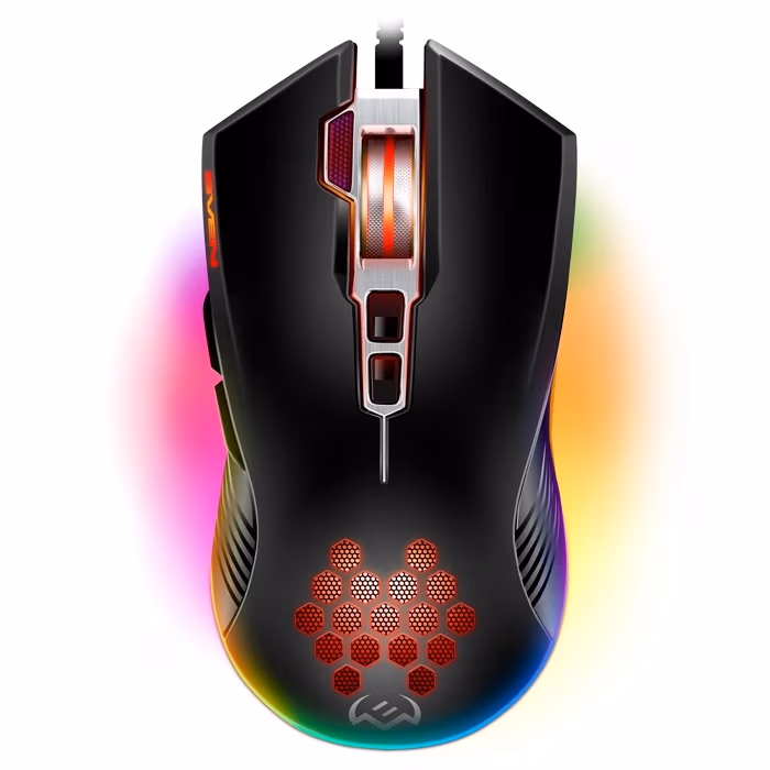 SVEN RX-G850 RGB Gaming, Optical Mouse, 500-6400 dpi, 7+1 buttons (scroll wheel),  DPI switching modes, USB 