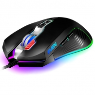 SVEN RX-G850 RGB Gaming, Optical Mouse, 500-6400 dpi, 7+1 buttons (scroll wheel),  DPI switching modes, USB thumbnav 2