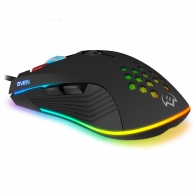 SVEN RX-G850 RGB Gaming, Optical Mouse, 500-6400 dpi, 7+1 buttons (scroll wheel),  DPI switching modes, USB thumbnav 5