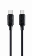 Cable Type-C to Type-C - 1.5 m - Cablexpert CC-USB2-CMCM100-1.5M, 100 W Type-C Power Delivery (PD) charging & data cable, 1.5 m,  Black