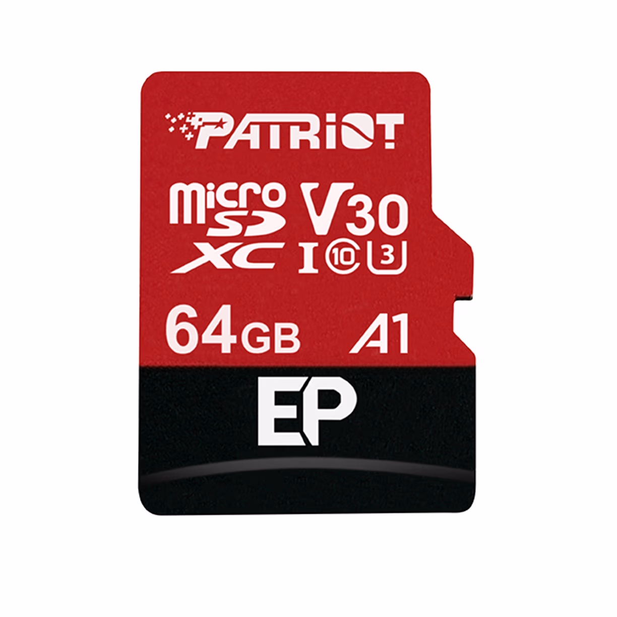 Карта памяти microSD Patriot EP Series V30/ 90Mbps/ 64GB + SD adapter 