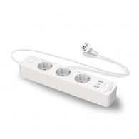 Power Strip  TP-LINK Tapo P300, White, Smart Wi-Fi Power Strip, 3 x Smart sockets / USB-C / 2 x USB-A, Individual Control, Maximum Load: 23kw / 10A, up to 18W PD and QC3.0, Schedule & Timer, Remote Control, Away Mode thumbnav 1
