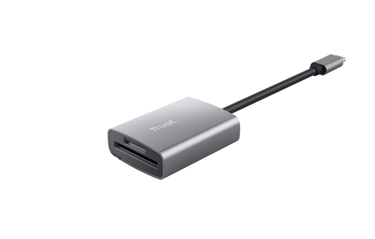Кардридер Trust Dalyx / USB-C, microSD / SDHC/SDXC, Cable length 8 cm / Silver photo 2