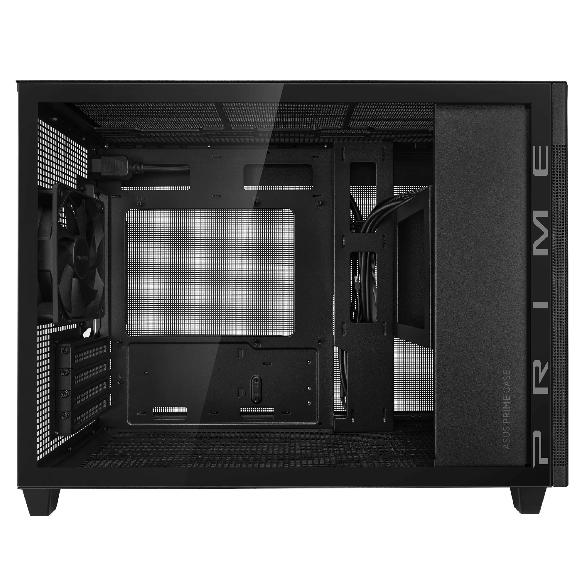 Carcasa ASUS  PRIME AP201 Tempered Glass/ noPSU / 1x120mm / mATX / Black photo 5