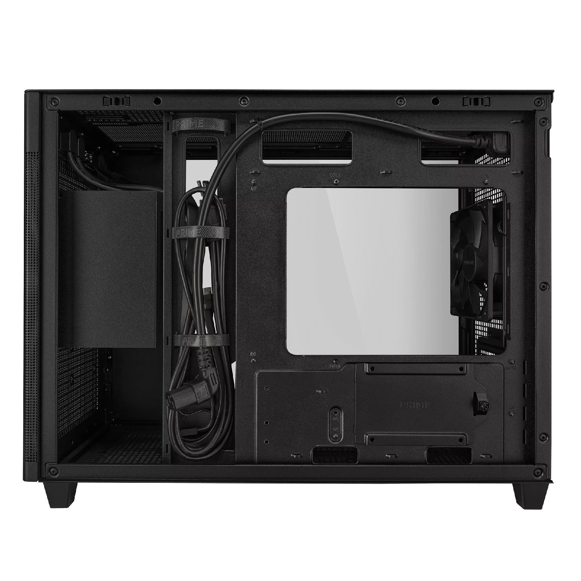 Carcasa ASUS  PRIME AP201 Tempered Glass/ noPSU / 1x120mm / mATX / Black photo 6
