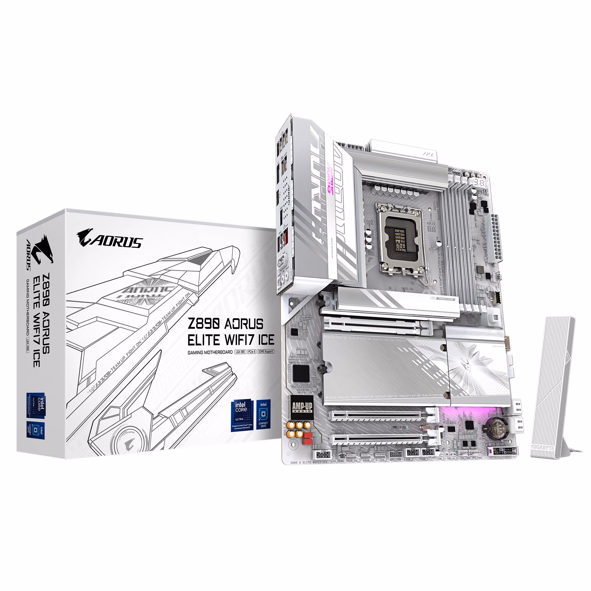 Материнская плата GIGABYTE Z890 AORUS ELITE WIFI7 ICE/ 1851/ Z890/ DDR5 / ATX