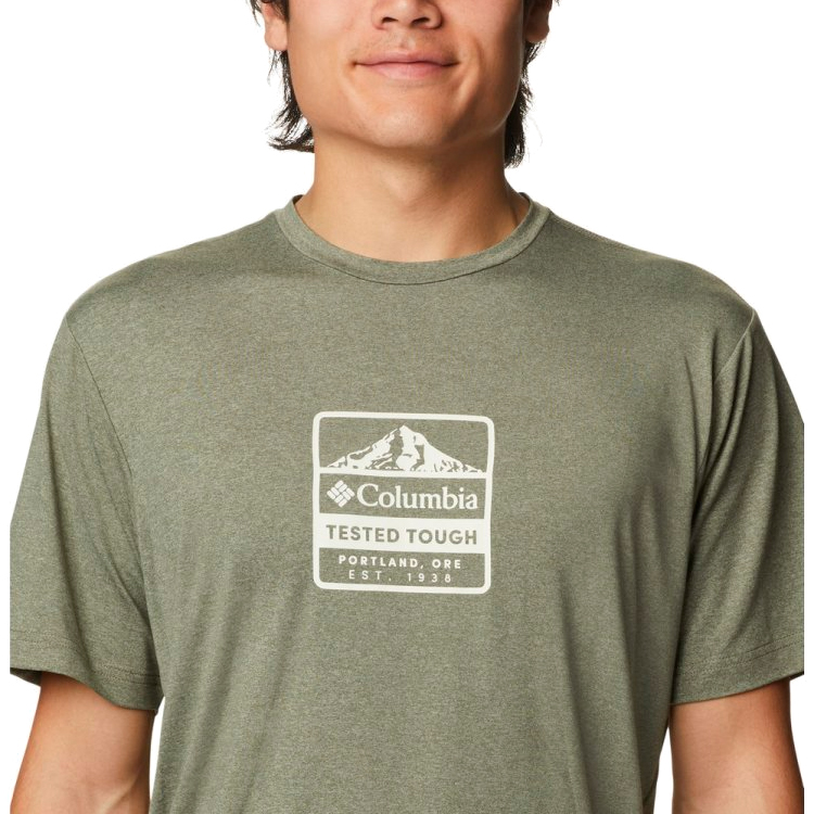 Футболка мужская Columbia Tech Trail Front Graphic SS Tee S Хаки photo 4