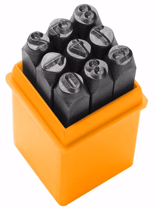 Set 9 punctatoare cifre 6mm 25097 Tolsen 