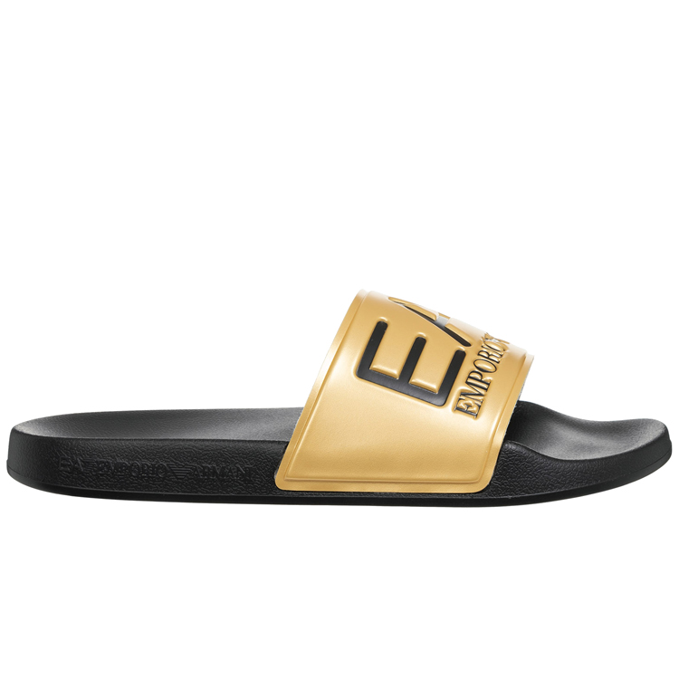 Slapi EA7 EMPORIO ARMANI WATER SPORTS VISIBILITY SLIPPE pt Unisex / 40 / Negru-Auriu photo 4