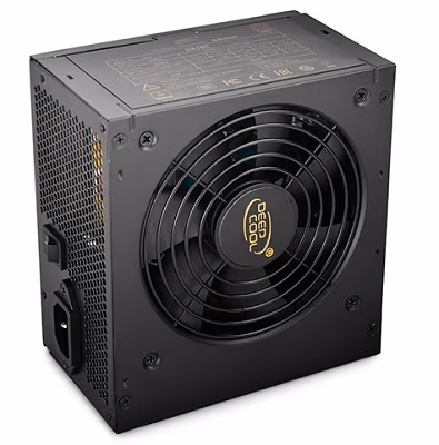 PSU DEEPCOOL "DA500", 500W, ATX12V 2.4, 80 PLUS® Bronze, Active PFC, 120mm Silent fan with PWM, Double Layer EMI Filter, +12V (38A), 20+4 Pin, 1xCPU(4+4Pin), 5x SATA, 2xPCI-E(6+2pin), 3x Peripheral, OVP / UVP / SCP / OPP, Black 