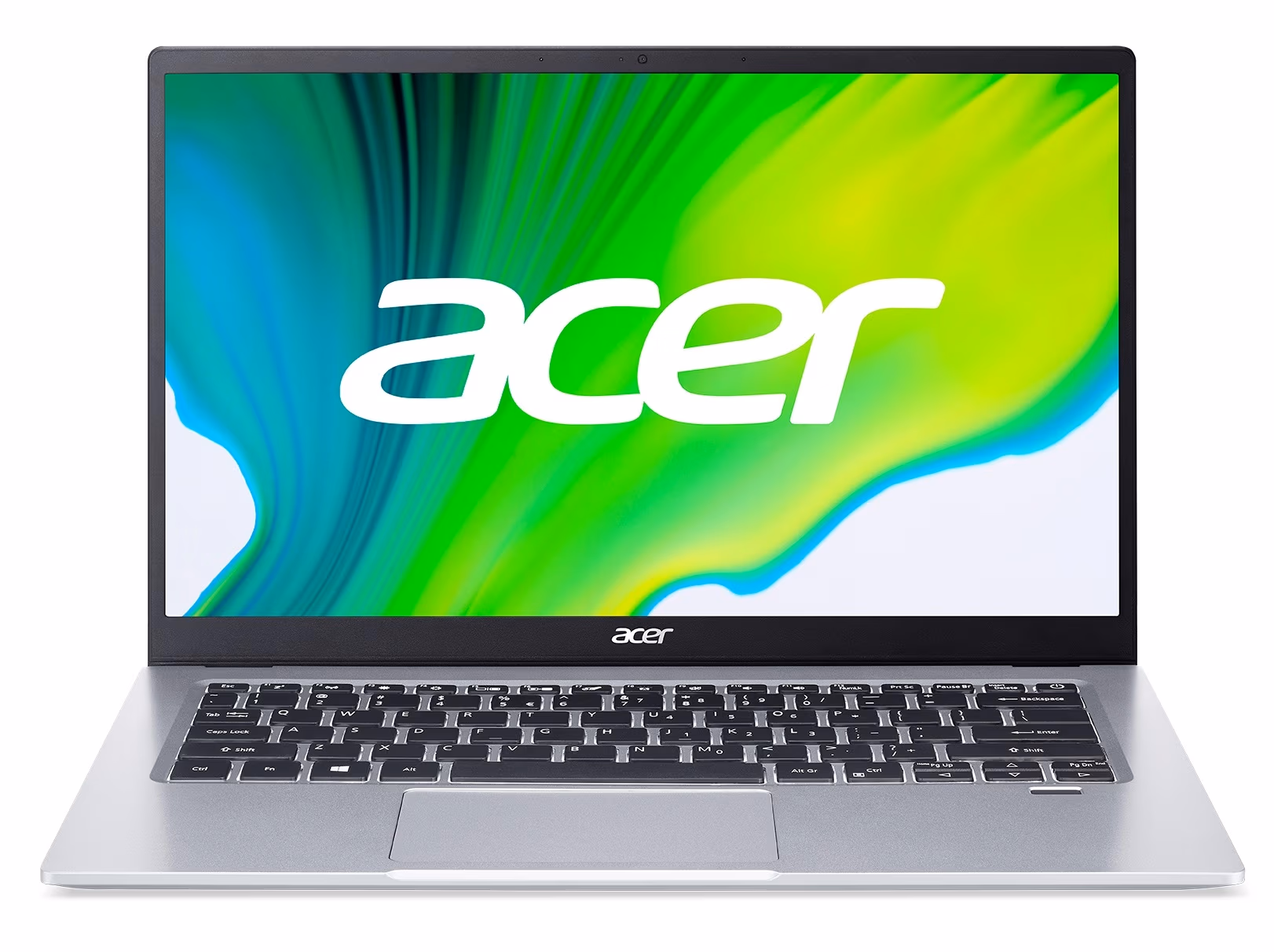 ACER Swift 1 Pure Silver (NX.A77EU.00F), 14.0" IPS FHD (Intel Pentium Silver N6000 4xCore 1.1-3.3GHz, 4GB (1x4) LPDDR4 RAM, 256GB PCIe NVMe SSD, Intel UHD Graphics, CR, WiFi6-AX/BT5.1, FPS, Backlit, 3cell, HD Webcam, RUS, No OS, 1.3kg, 14.95mm) 