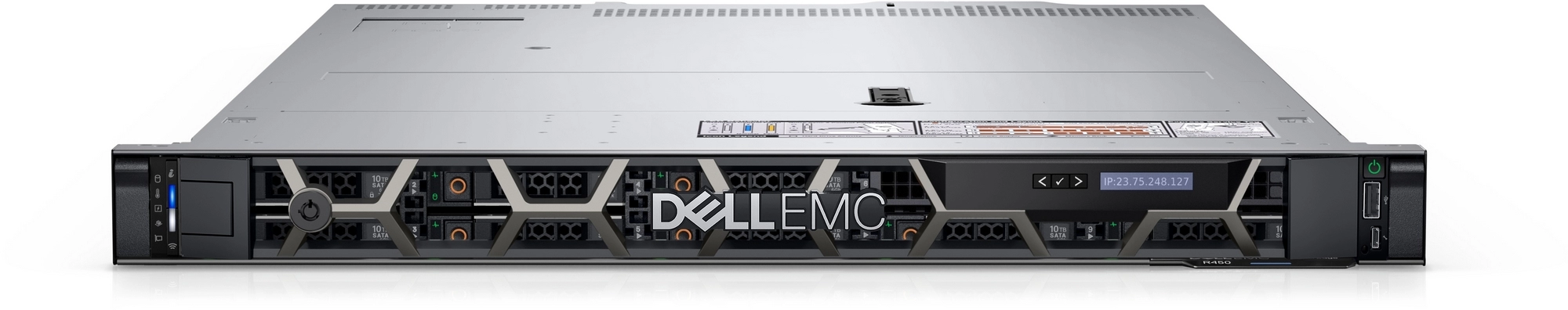 Dell PowerEdge R450 1U Rack, Xeon Silver 4314 (2.4Ghz,16C/32T, 24M), 64GB (4x16GB) RDIMM DDR4 3200MT/s, 2x960Gb SSD SATA Read Intensive 6Gbps, 4x1.2Tb HDD SAS ISE 12Gbps (up to 8x2.5
