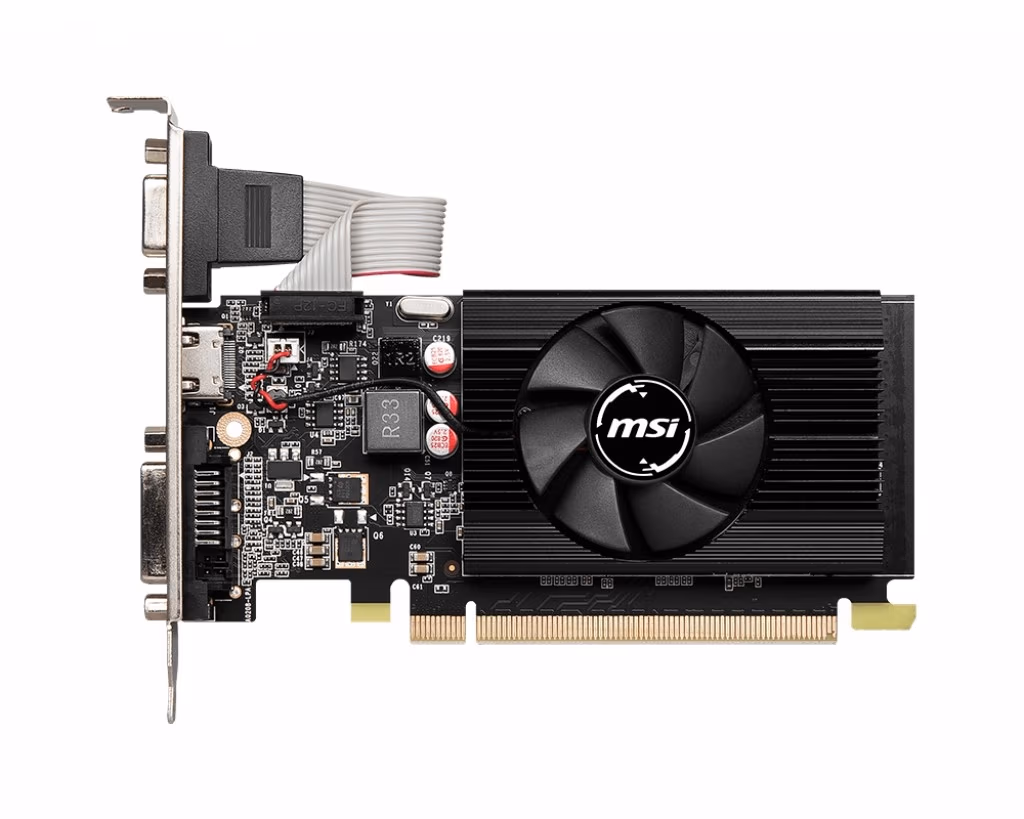 MSI GeForce GT 730 (N730K 2GD3/LP) / 2GB GDDR3 64Bit 902/1600Mhz, D-Sub, DVI-D, HDMI, Single fan, Low profile, Retail 