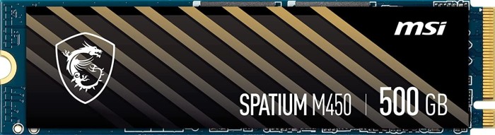 M.2 NVMe SSD 500GB MSI Spatium M450, PCIe4.0 x4 / NVMe1.4, M2 Type 2280 form factor, Seq. Read: 3600 MB/s, Seq. Write: 2300 MB/s, Max Random 4k: Read /Write: 300,000/550,000 IOPS, Controller Phison E19T, LDPC ECC Algorithm, EtE Data Protection, APST, AE photo 1
