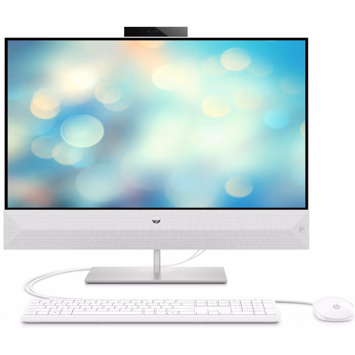 All-in-One PC - 23.8" HP Pavilion 24-ca0024ur FHD IPS Non-Touch, AMD Ryzen 3 5300U, 8GB (2x4Gb) DDR4, 512GB M.2 PCIe NVMe SSD, AMD Integrated Graphics, CR, FHD 5MP Cam, WiFi6 + BT5, HDMI, USB-C, LAN, USB Keyboard and Mouse wired 310, Speakers B&O 5W, Free 
