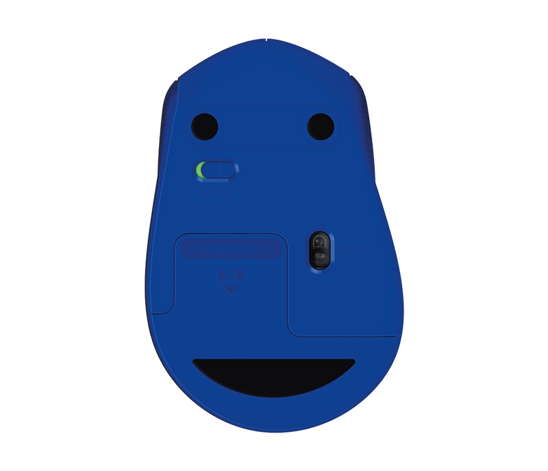 Logitech Wireless M330 Silent Plus, Optical Mouse for Notebooks, nano receiver, Blue photo 5