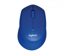 Logitech Wireless M330 Silent Plus, Optical Mouse for Notebooks, nano receiver, Blue thumbnav 1