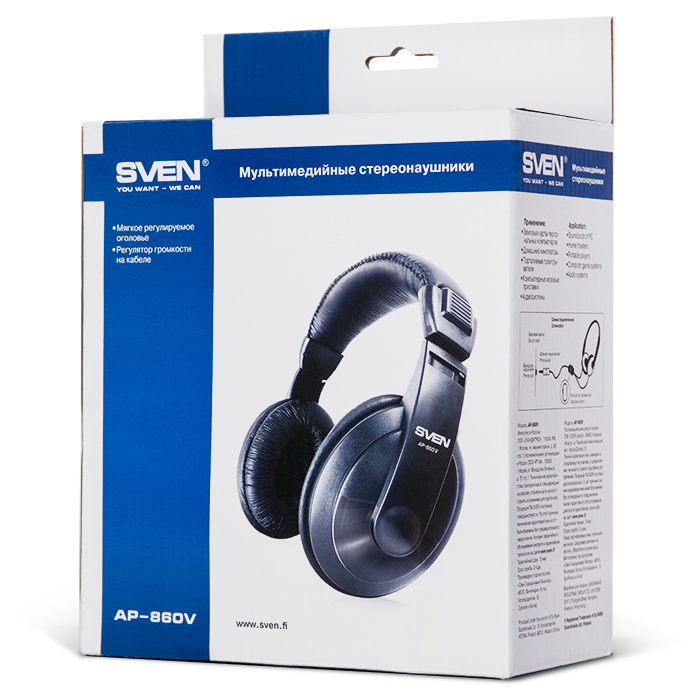 Наушники SVEN AP-860V, Black photo 3