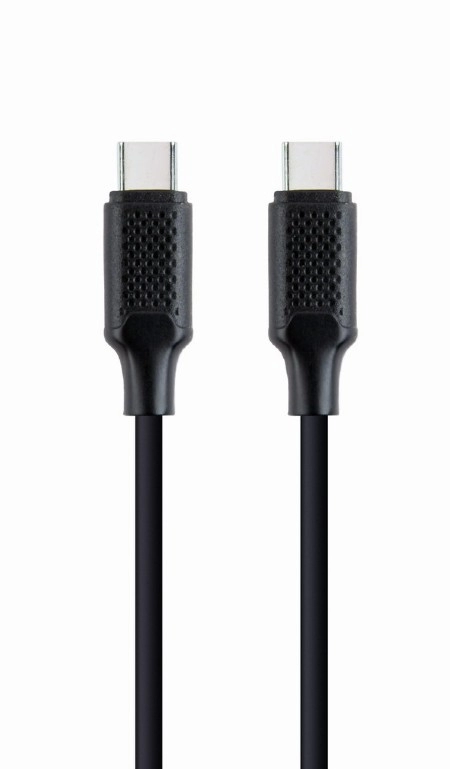 Cable Type-C to Type-C - 1.5 m - Cablexpert CC-USB2-CMCM60-1.5M, 60W Type-C Power Delivery (PD) charging & data cable, 1.5 m, Black