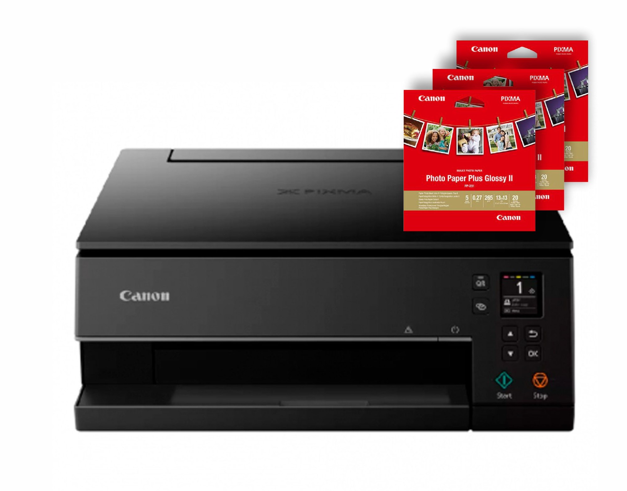 MFD Canon Pixma TS6340a (+ 60foi hartie foto) / Wi-Fi / Duplex / 5 inks / dysplay / Black photo 1
