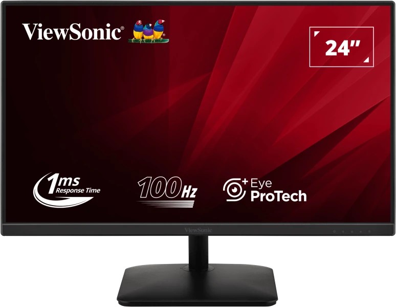 23.8” Monitor VIEWSONIC VA2408-MHDB / 1ms / 100 Hz / Black photo 1