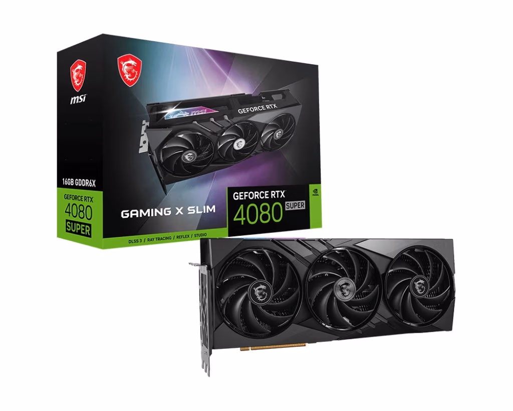 Видеокарта MSI GeForce RTX 4080 SUPER GAMING X SLIM/ 16GB/ GDDR6X/ 256bit 