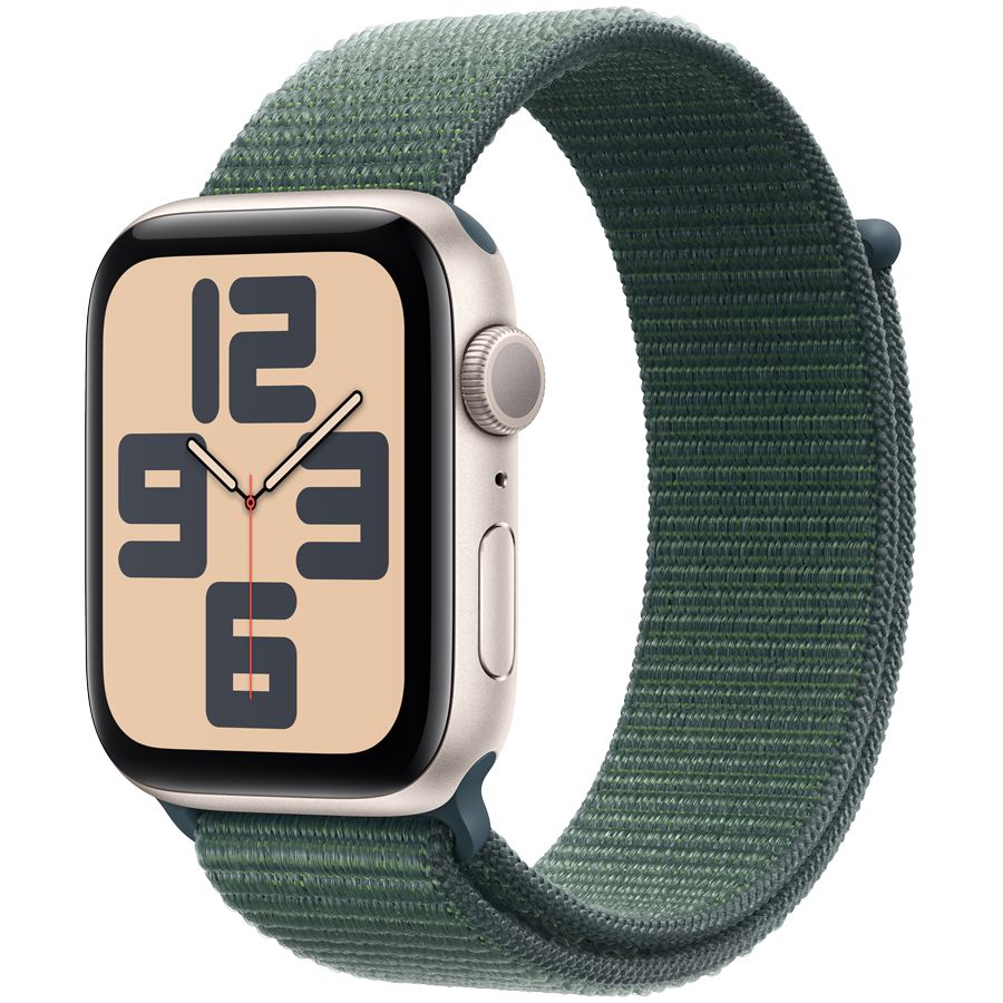 Smart watch Apple Watch SE 2024 GPS 40mm Starlight Aluminium Case with Lake Green Sport Loop (MXEH3QI/A) 1 GB 1.57 photo 1