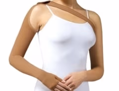 Mineca medicala elastica pentru compresie 0403-02 LUX (23-32 mm) mar. L bej, cu umar,cu un deget marimea L bej. grad II Tonus Elast
