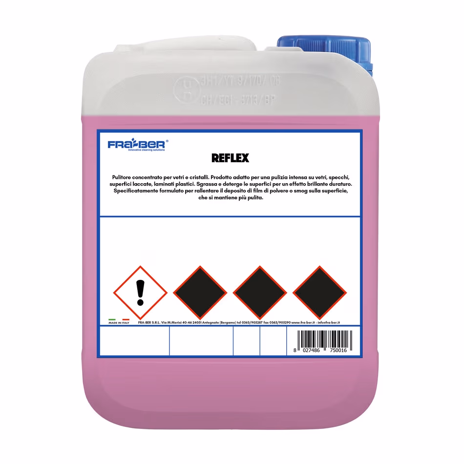 Solutie concentrata pentru curatarea geamurilor si ferestrelor,REFLEX (HOME) 5L 