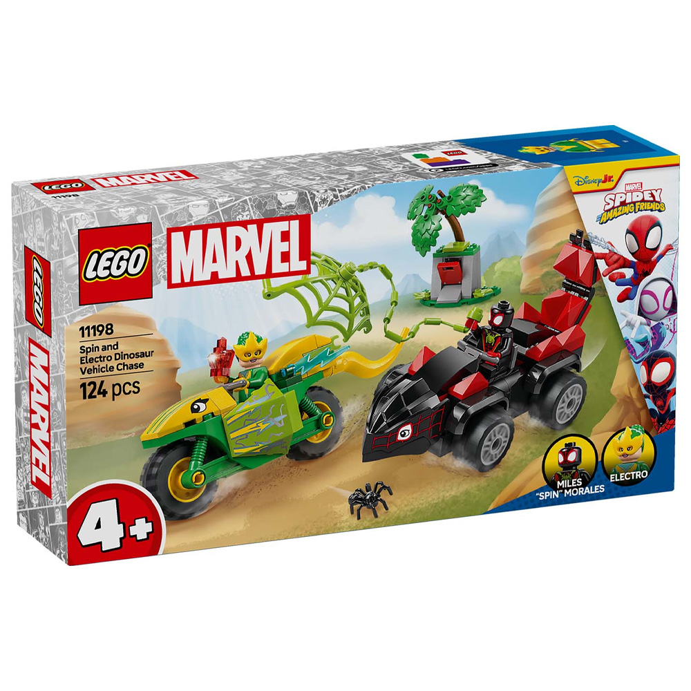 Конструктор Lego Marvel Spin and Electro Dinosaur Vehicle Chase 11198 от 4+ лет photo 1 Конструктор Lego Marvel Spin and Electro Dinosaur Vehicle Chase 11198 от 4+ лет photo 1